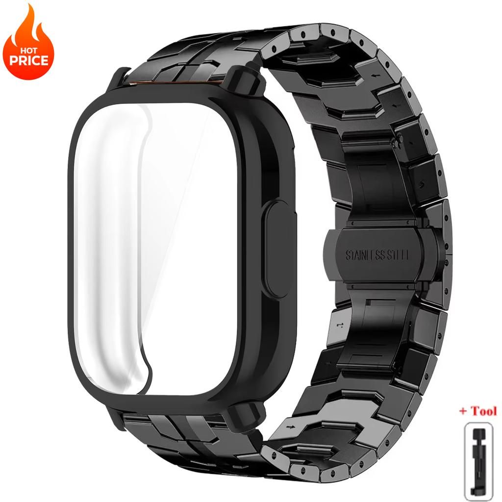 Carcasă+Curea Pentru Redmi Watch 5 Active Husa Moale din TPU Pentru Xiaomi Redmi Watch 5 Lite Brățară Metalică de Lux Brățară din Oțel Inoxidabil