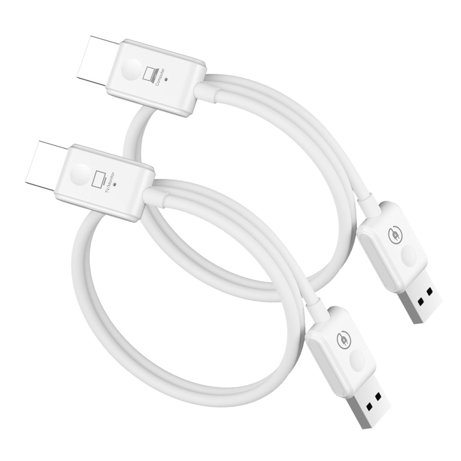 

Wireless HDMIcompatible Display Dongle Adapter Stable Signal 60cm/24inch for Conferences/Outdoor Use Simple Install білий