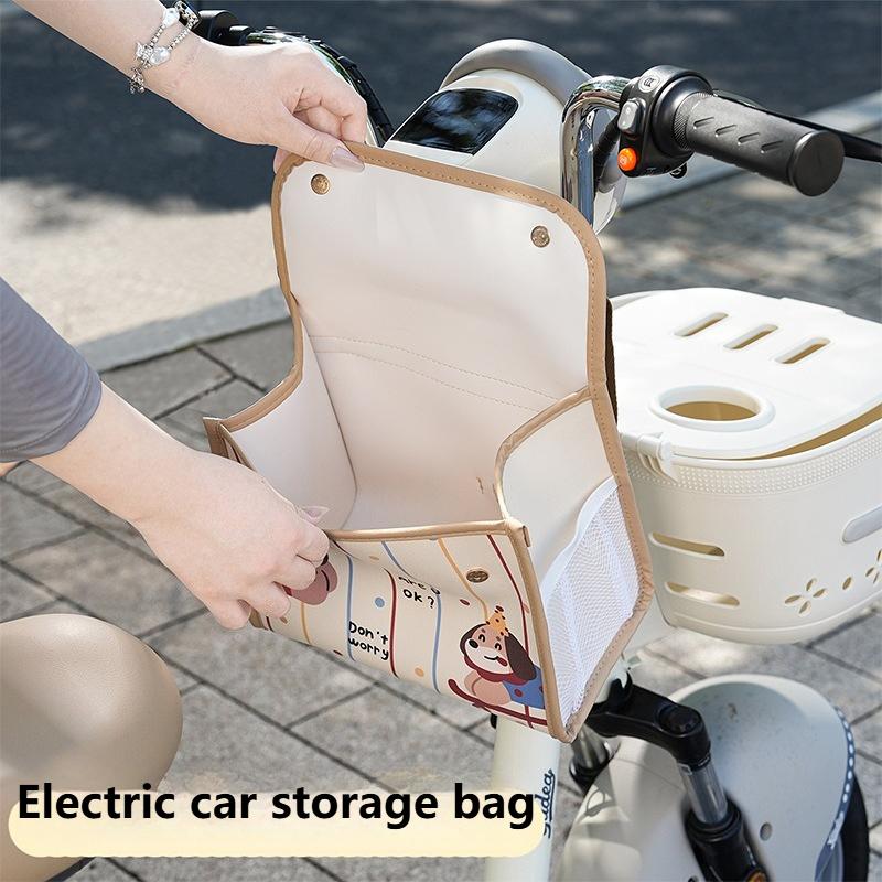 Cartoon Electric Car Hanging Bag Front Bag Waterproof Large Capacity Storage Bag Battery Motorcycle Multifunction Bag