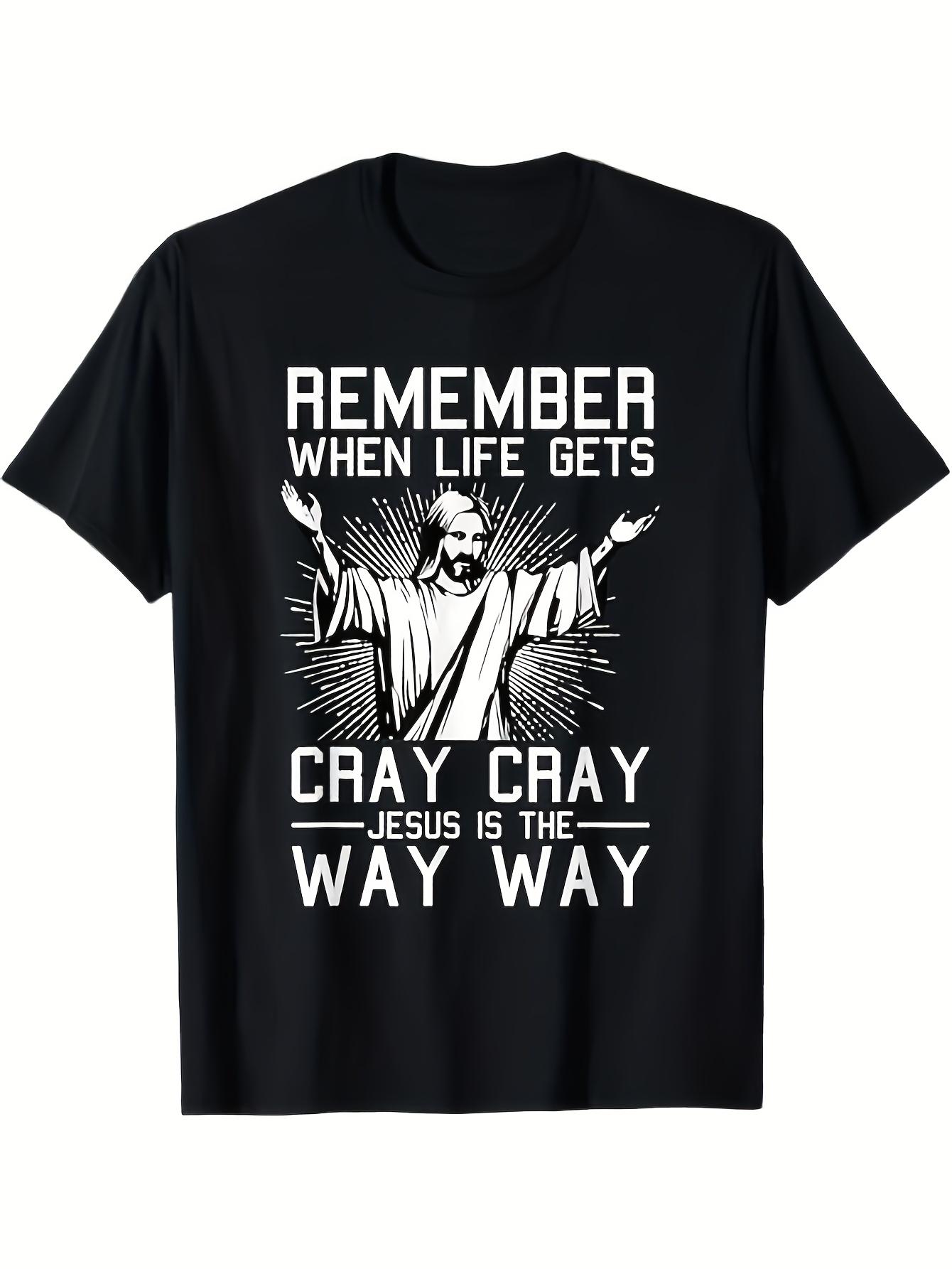 Jesus Is The Way Christmas Funny Faith Religious Christian TShirt 100 Cotton MenS Dad Husband Grandpa Gift S4XL Black S