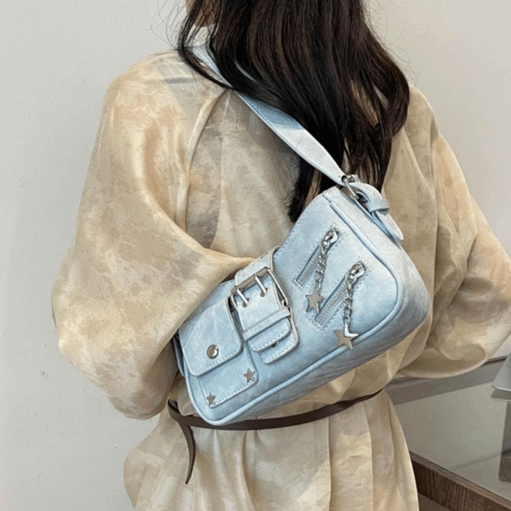 Rivet Y2K Underarm Bag Star Retro Crossbody Bag Fashion Spicy Girl Shoulder Bag  Girls