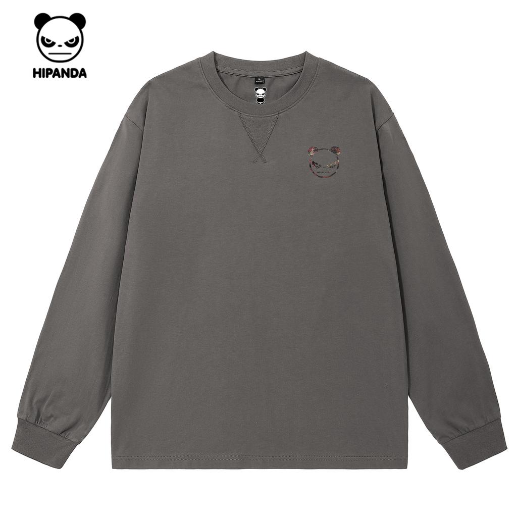 Hello Hipanda, Panda Trendy Pure Cotton Triangle Neck Fashionable Long Sleeve T-shirt