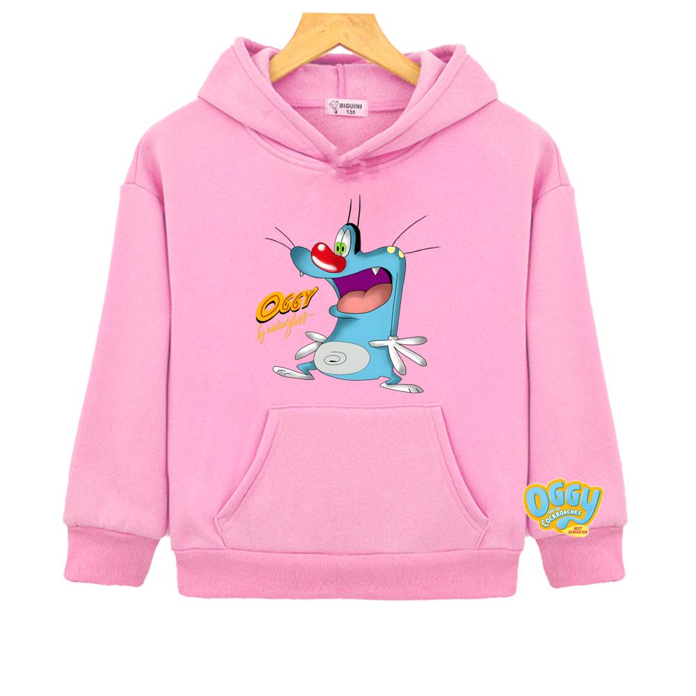 Oggy and The Cockroaches Boys Hoodies Comic Comfortable boys/girls Spring Autumn New Kids Hooded Sweatshirts Kawaii Sportswear 130