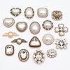 Xiaoxiangfeng Retro Old Series Alloy Jewelry Pearl Diamond Hole Shoes Diy Flat Bottom Buckle Mobile Phone Case Accessories
