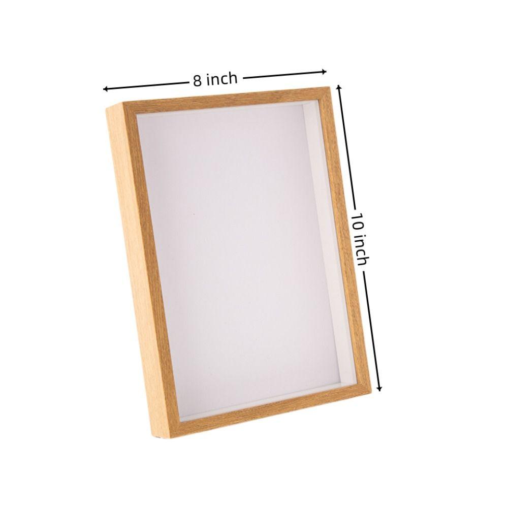 1PC Shadow Box Frame Multi-size Wooden Photo Frame For Dried Flower Rectangular Glass Display Case For Flora Ticket Crafts