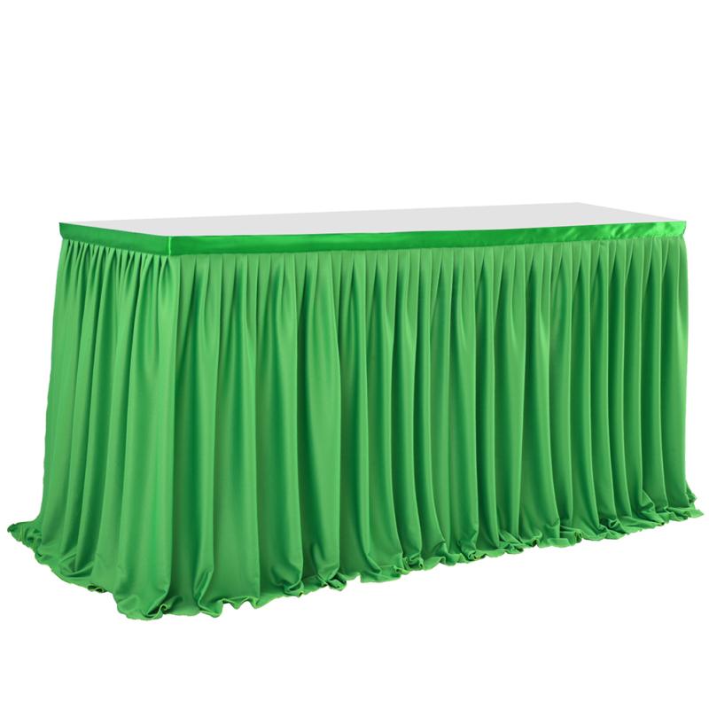 Table Skirt Pleated Ruffle Tablecloth For Wedding Birthday Party Baby Shower Table Decoration