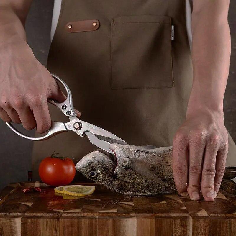Stainless Steel Kitchen Scissors for Cutting Chicken Bones Meat Fish Scissors Professional Scissors Kitchen Accessories