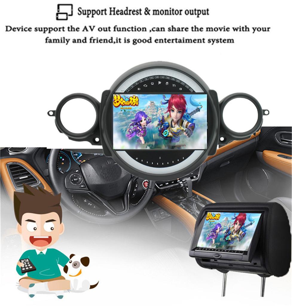9'' w/Carplay Android Car Stereo Radio GPS For BMW Mini Cooper R56 R60 2007-2013