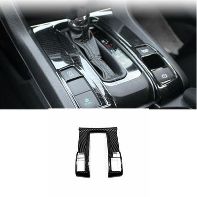 Carbon Fiber Style Console Gear Shift Panel Frame Trim Cover For Honda Civic 2016-2020