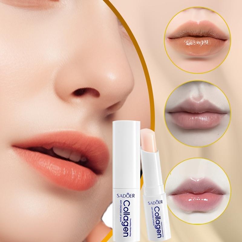 1Pc Hydrating Collagen Lip Balm Antichapped Moisturizing Formula with Hyaluronic Acid Gentle Enough for All Skin Types