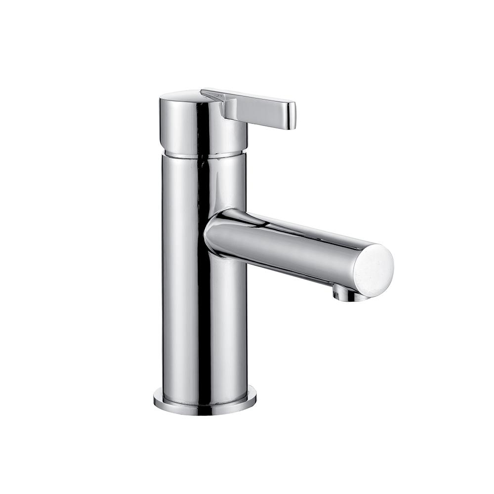 Brass Chrome Finish Single Hole Contemporary Touchless Sensor Bathroom Basin Lavatory Mixer Tap (as the picture,Brass)