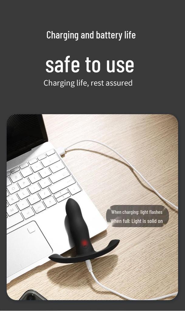 ROSELEX Tragbarer G-Punkt Analmassager mit Fernbedienung