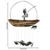 Carillon éolien structure en fer taille compacte joli cadeau cloche suspendue décoration de jardin accessoires ménagers décorations de jardin pendentif mural
