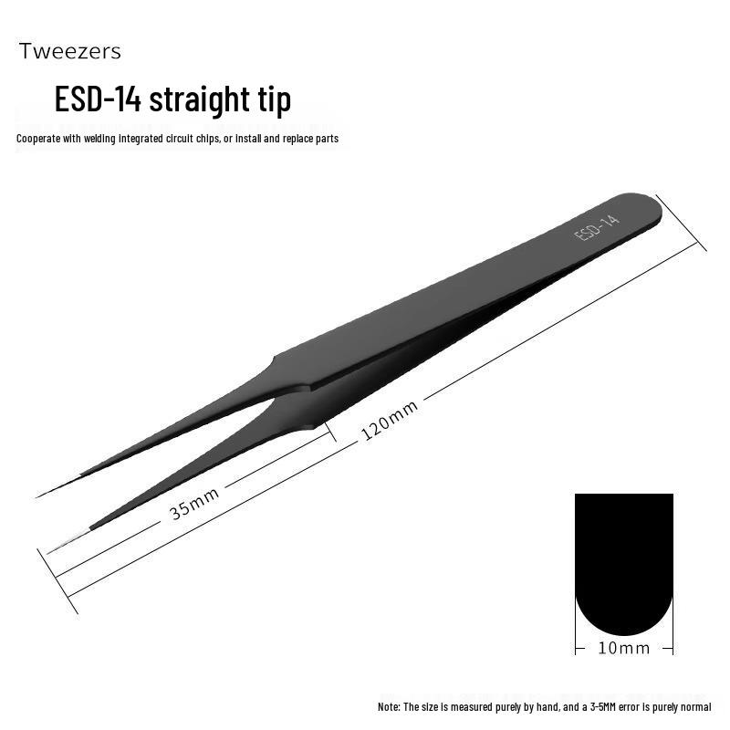 Extra Long 304 Stainless Steel Bent Tip Tweezers - Anti-Static Gardening & Planting Tool