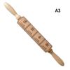 Wood Christmas Printing Rolling Pin Wooden Carvings Embossing Elk Snowflake Christmas Tree Snowman Rolling Pin Cookies Crafts