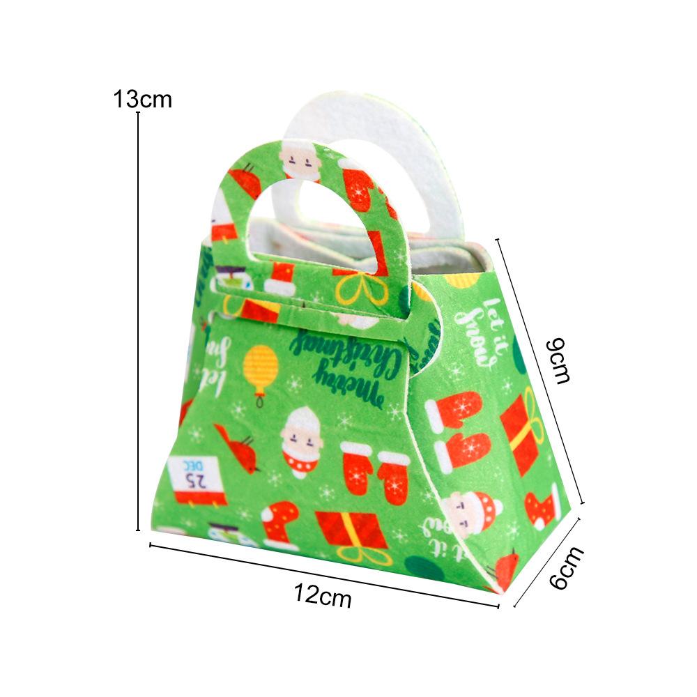 

Christmas Felt Handbag Christmas Holiday Biscuit Gift Bags Candy Biscuit Cartoon Packaging Handbag Christmas Accessories 12x6x13cm