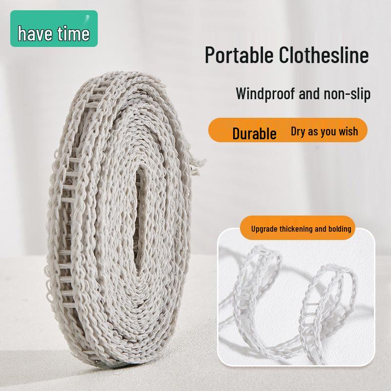 Foldable Windproof Indoor/Outdoor No-Drill Clothesline for Drying and Hanging Quilts