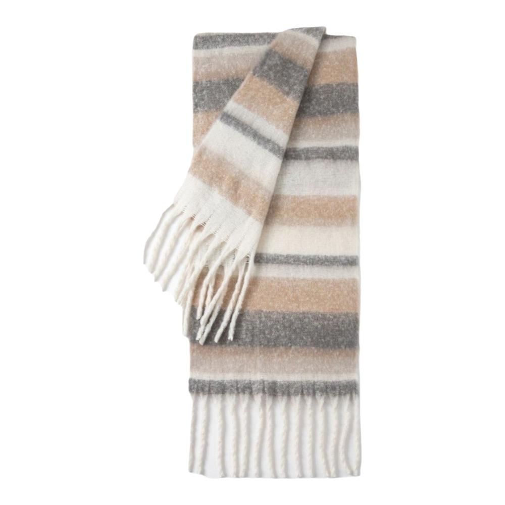 Mohair Winter Cashmere Scarves Plush Long Shawl Classic Stripe Wool Scarf Autumn Winter
