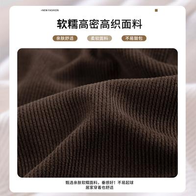 Fleece Pants 2025 Autumn and Winter Women's Thickened Corduroy Scimitar Pants Small High Waist and Thin Casual Wide-leg Trousers