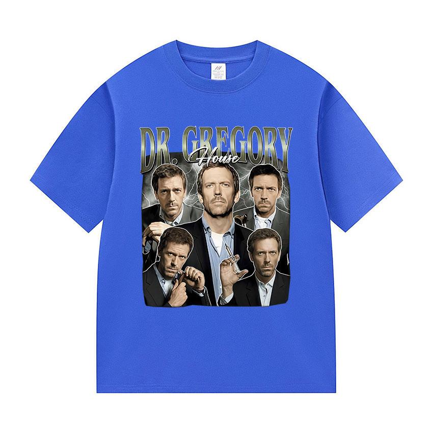 Dr Gregory House Md Vintage Graphic T Shirt Unisexs Gothic Fashion Short Sleeve Tshirts Unisex Casual 100 Cotton Tshirt Streetwear