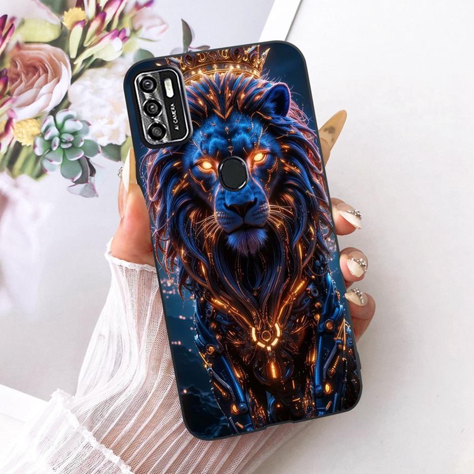 For ZTE Blade A7s 2020 Case A7020 Cute Lion Fashion Painted Cover Soft TPU Matte Phone Case For ZTE Blade A7s 2020 BladeA7s Bags