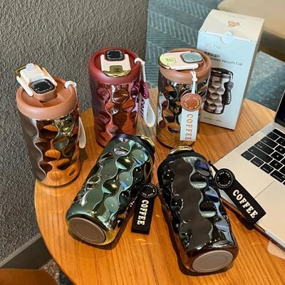 Thermos Stainless Cup Water Bottle Vacuum Cup Coffee Thermos Mug Leak-Proof Non-Slip Temperature Display Cup