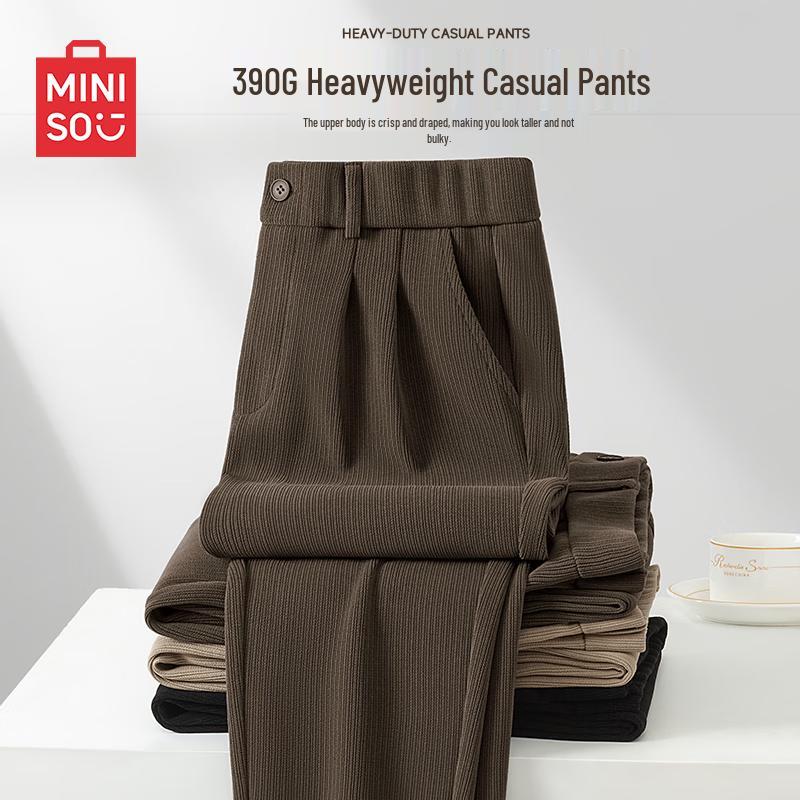 

MINISO Men s Straight-Leg Casual Knit Pants 2XL