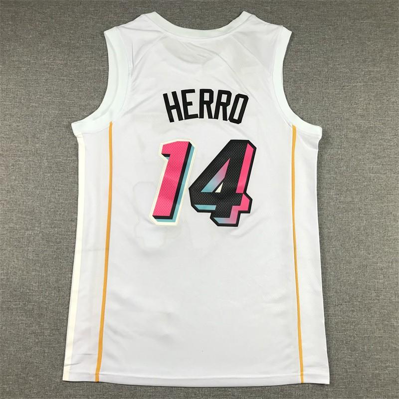 Miami Heat Basketball Jersey Dwyane Wade 3 Lowry 7 Ado 13 Herro 14 Embroidered Fan Apparel Men