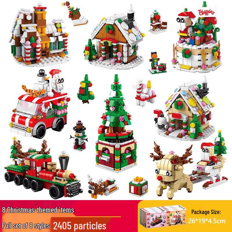 Lele Brothers Christmas Tree Building Blocks - Educational Toy for Boys