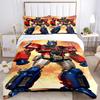 Optimus Prime Robot Hero Print 3Pcs Bedding Set,Duvet Cover with 2 Bedro,Pillowcase Home Birthday Gift
