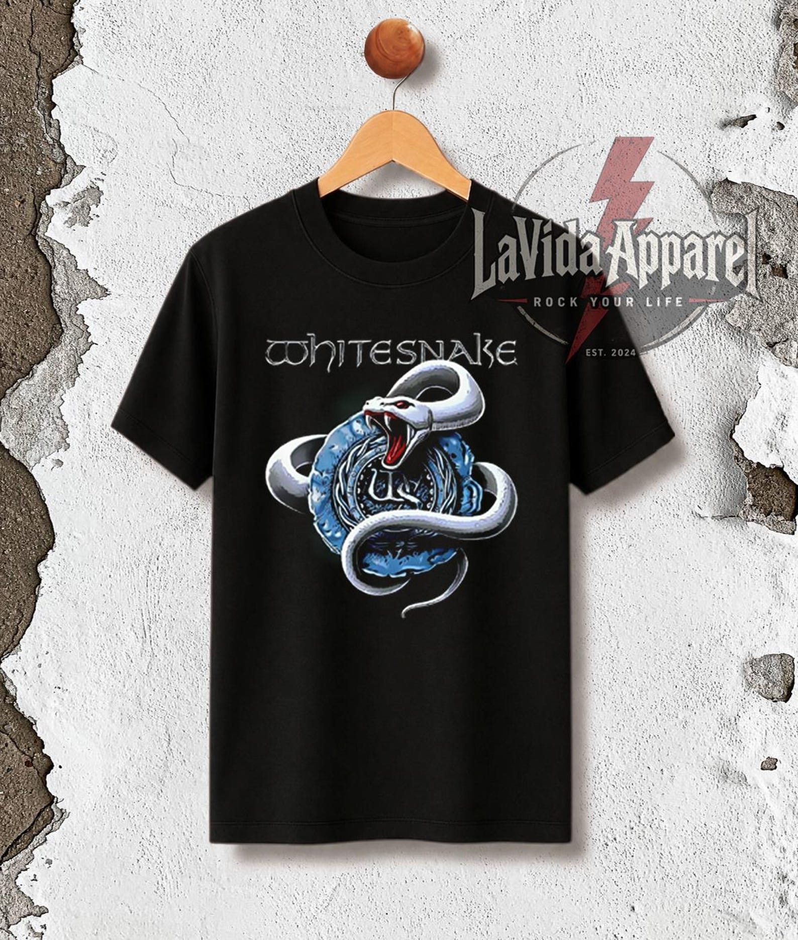 Whitesnake Lovehunter Album Rock T-Shirt: 80s Band Merch Unisex Clothing XL