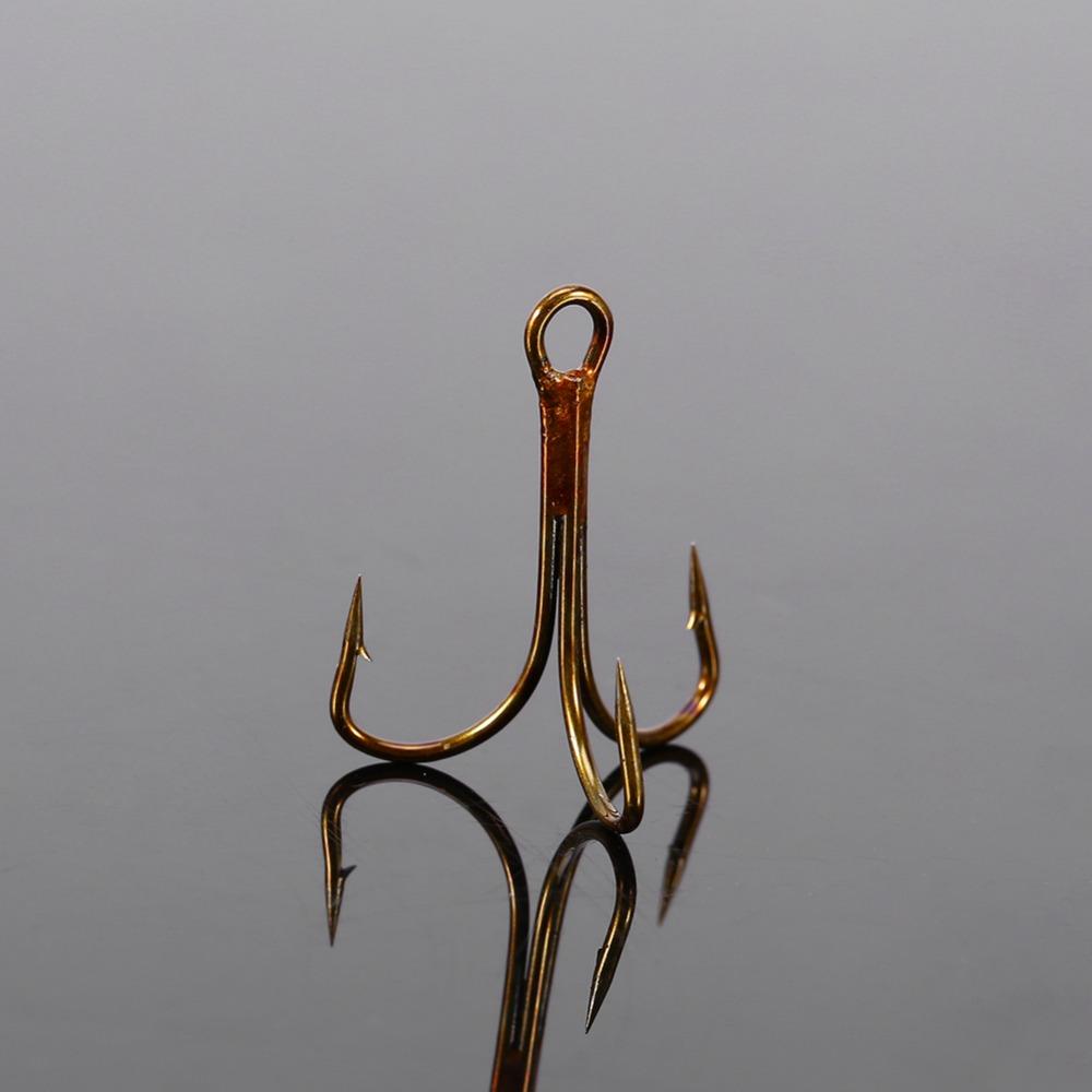 50PCS Strong Sharp Treble Hook Set High Carbon Steel Triple Fishing Hook Trout Fishing