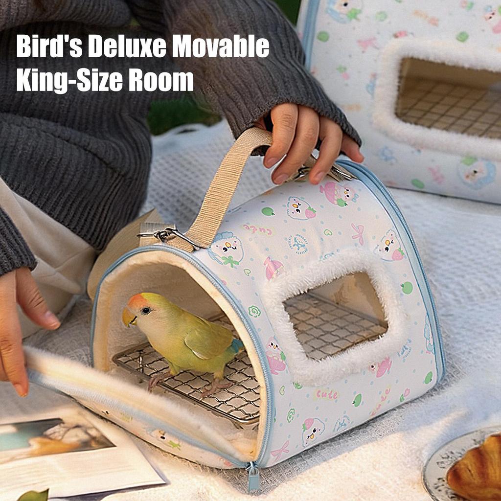 Bird Travel Carrier Portable Parrot Transport Box with Window Parrot Carrier for Parakeet Hiking Camping Conure Cockatiel Canary