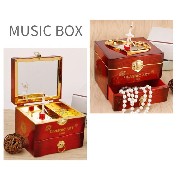 Attractive Decorative Music Box Ornament With Mechanical Jewelry Dance Upgrades Perfect for Bedroom or Study Decors