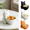 Katvormige Opbergornamenten Grote Capaciteit Kom Opbergdoos 3D Print Gevormd Bureau-organizer voor Snacks Sleutels Kleine Items