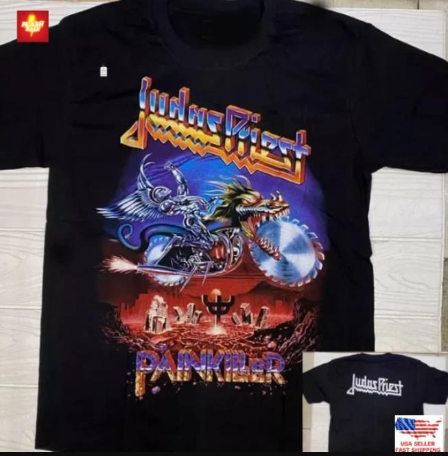 

1990 Judas Priest Painkiller Shirt Heavy Metal Band Double Sides Unisex S-5XL Unisex T-Shirt XXXL
