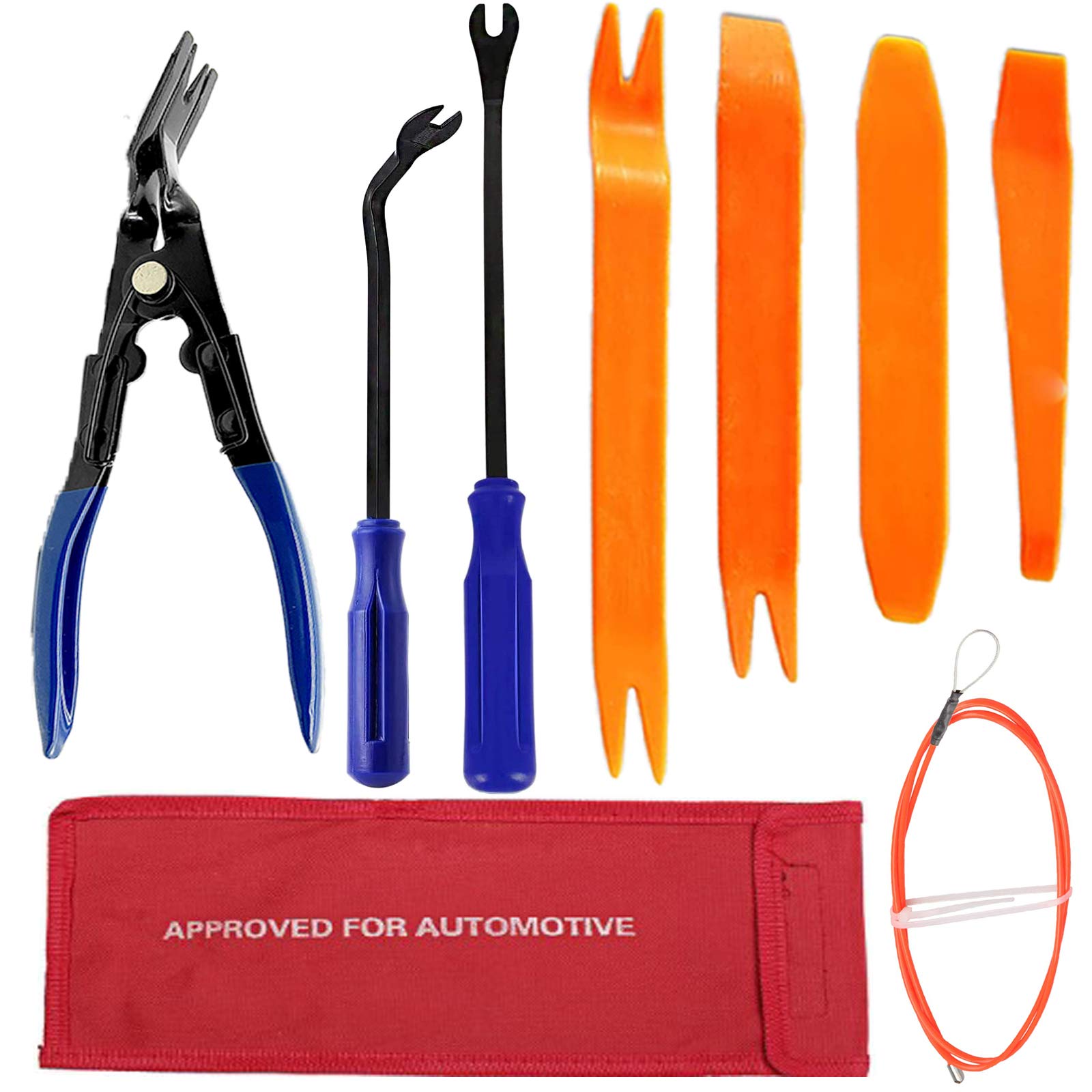 ToBeBold Interior Trim Removal Clip Pliers Clip Clamp Tool Screwdriver Type Pliers Type Panel Removal Set with Storage Bag Blue синий