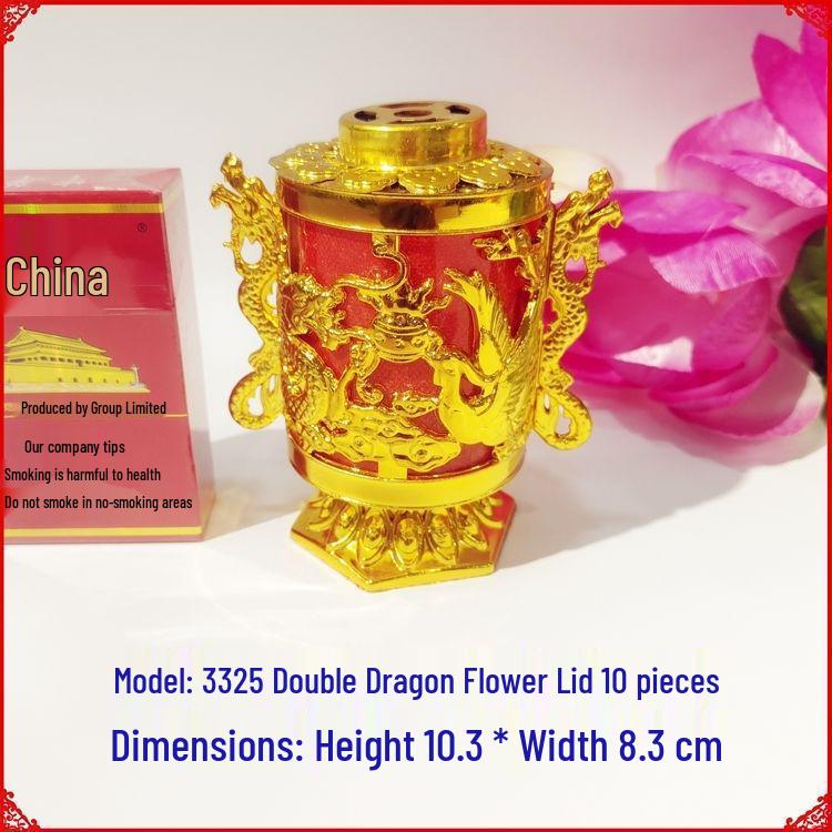 Red Lanterns for Lunar New Year and Qingming, Battery-Operated Everlasting Prayer Lamp