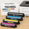 Pack of 4 Toners - SHOP-STORY - TN248XL - Compatible Brother - High Performance - Laser