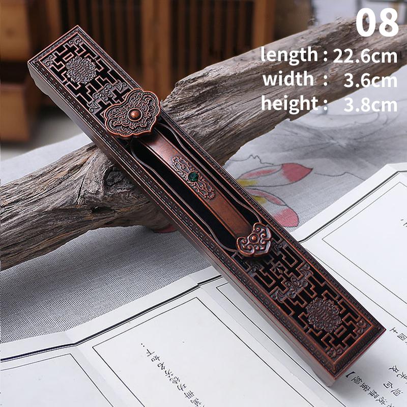 Creative Retro Black Wooden Incense Holder Home Office Incense Burner Carving Censer Box Traditional Chinese Type Wood Handmade