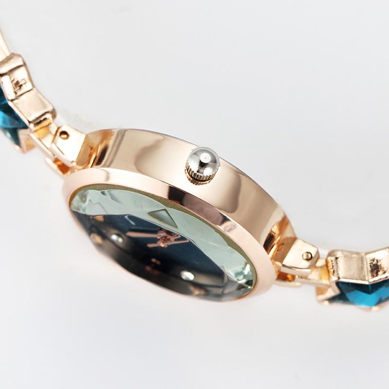Women's Watch Simple Fashion Starfish Bracelet Blue Multi Sided Glass Dial Trendy Female Student Vintage Quartz Wristwatches