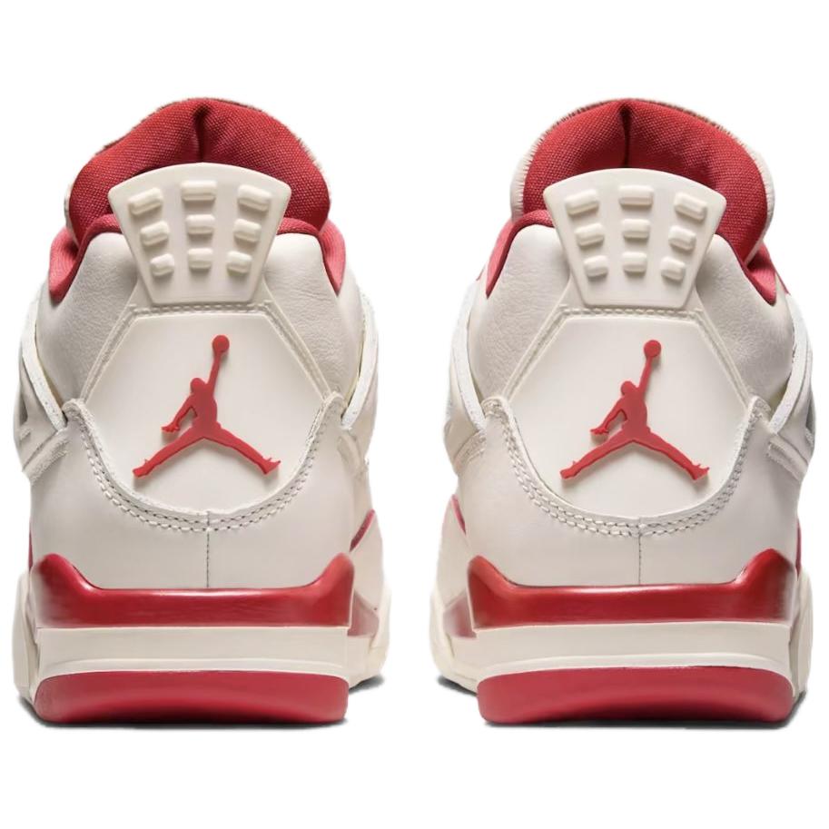 Air Jordan 4 Retro Valentines Day Women Sneakers Cream Pale-Ivory Sierra-Red HV0823-108