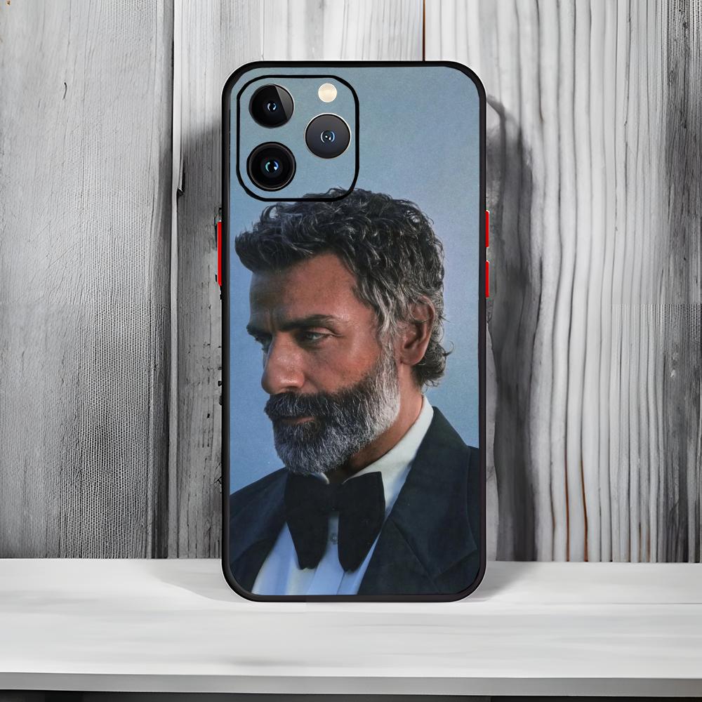 Hollywood Actor O-Oscar I-Isaac Phone Case Black Matte Thin Phone Case For iPhone17 16 15 14 13 ProMax