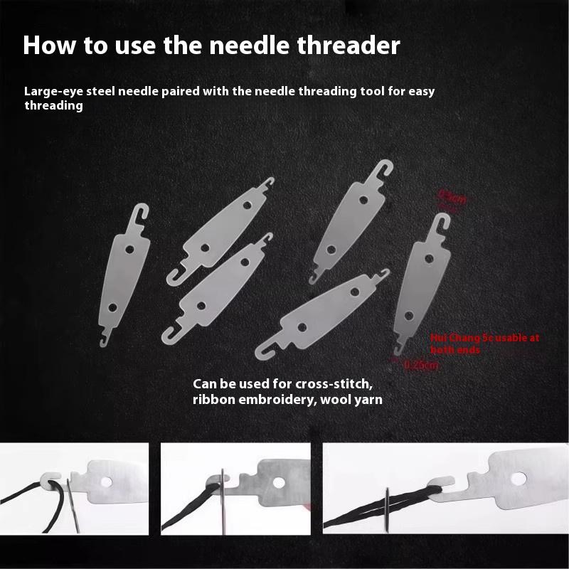 34Pcs Big Eye Sewing Needles Set, Hand Needles For Clothes Quilting Embroidery, Easy Thread Needle Kit