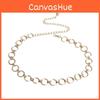 Minimalist Metal Waist Chain With Circles And Electroplated Finish For Womens Casual Wear
