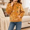 Boys Girls Christmas Sweatshirt, Pattern Long Sleeve Stand Collar Pullover for Fall Winter, Casual Comfortable Top