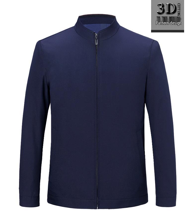 2024 Men's Versatile Lapel Jacket - Spring & Autumn Casual Outerwear for Middle-aged and Elderly