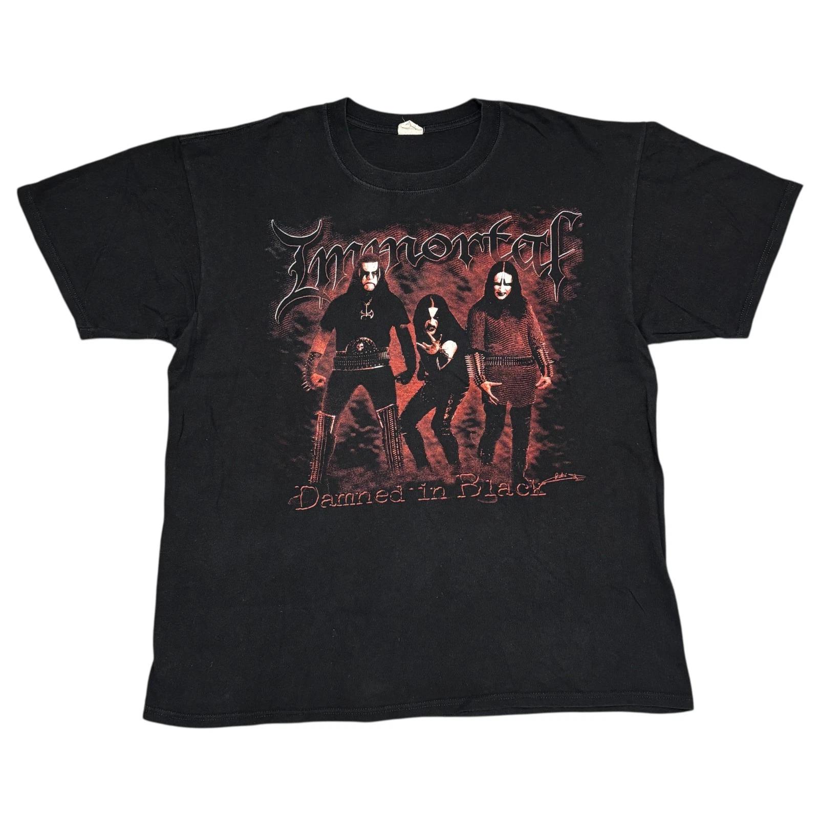 Vintage Immortal Shirt XL Black Metal Band Tee Tour Concert Darkthrone Marduk M