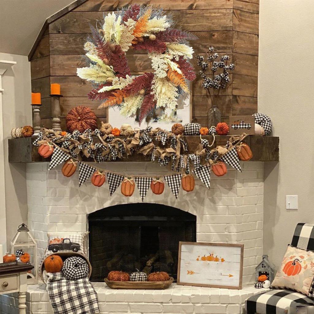 AutumnHarvest Festival Thanksgiving Wreaths, Home Decorations, Front Door Hangers, Staircase Hangers