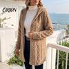 Warm Women Coat Hooded Fleece Jacket, Long Sleeve Zip-Up Casual Comfortable Fall Apparel Coat, Solid Color Thermal Outerwear for Winter Jacket